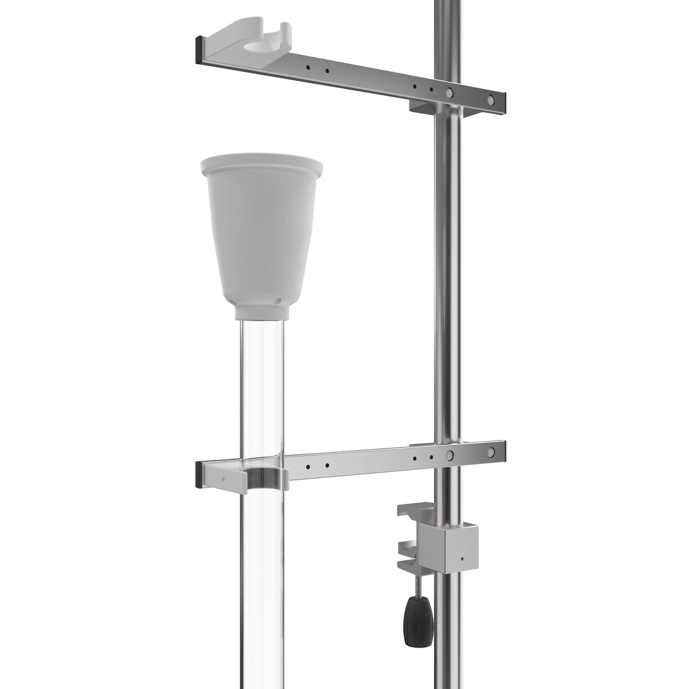Tubo redondo para rieles de pared, con 1 tubo