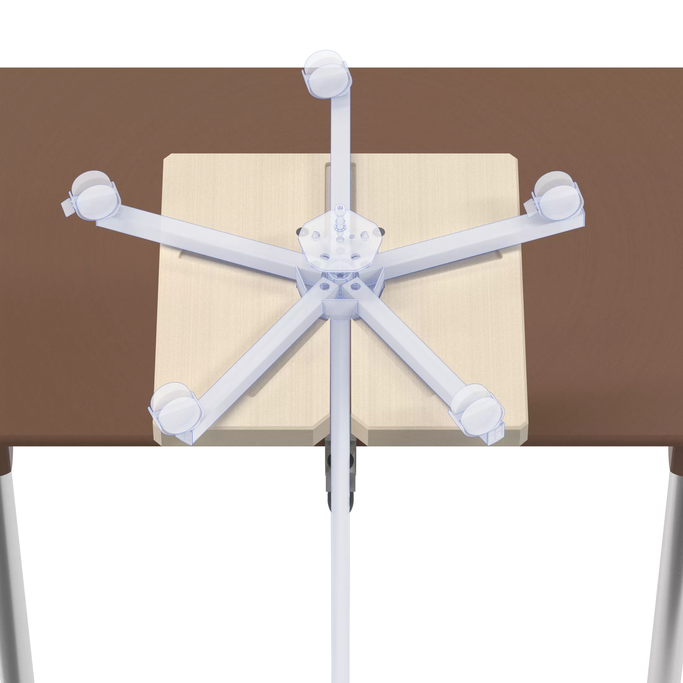 Height-adjustable mounting device