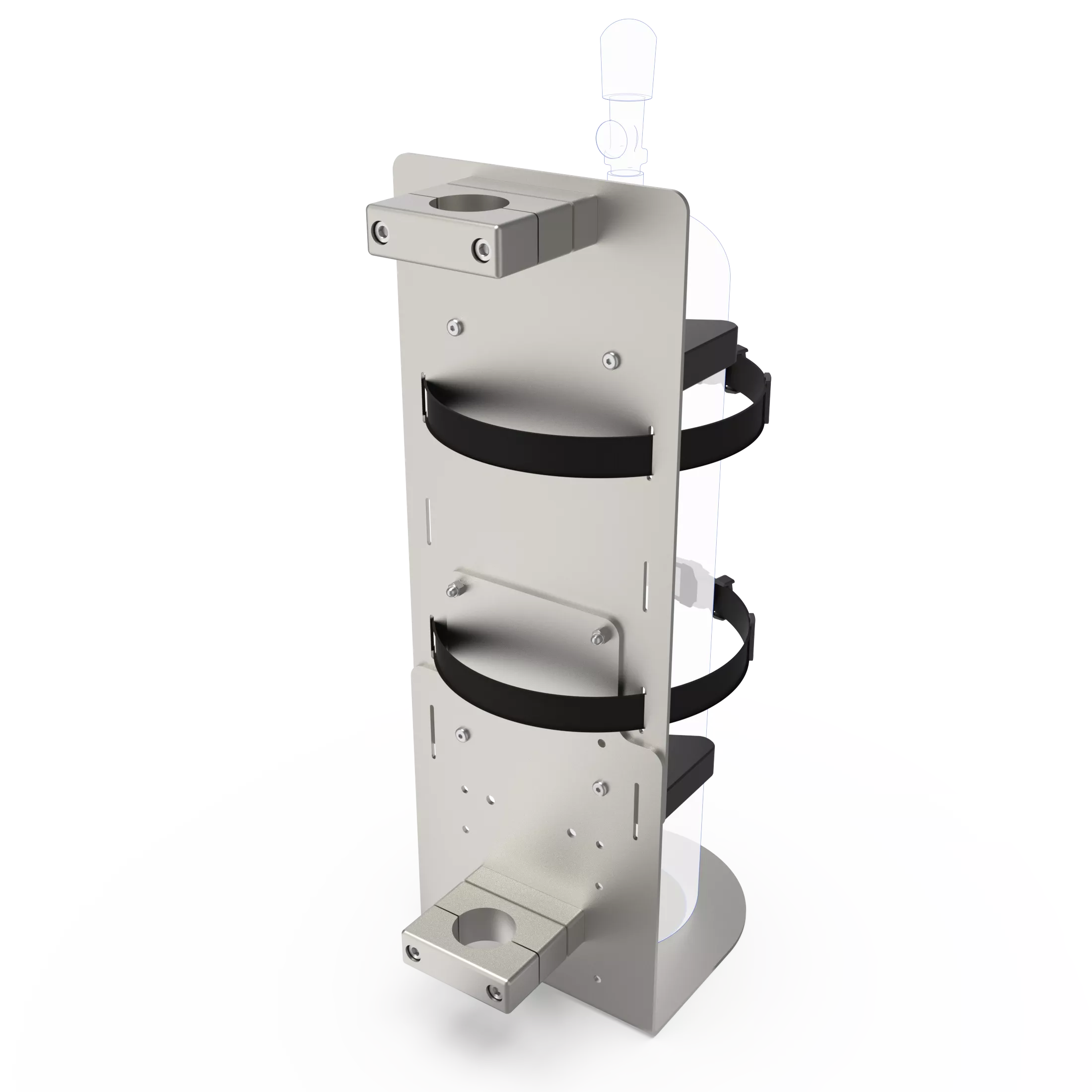 Soporte para botella de oxígeno ajustable en altura
