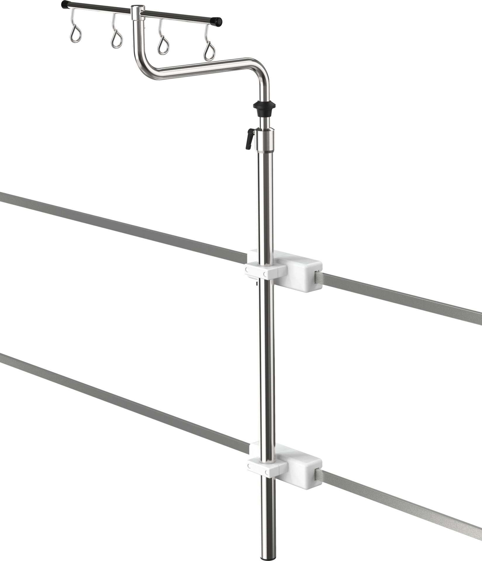 Moveable wall rail trolley