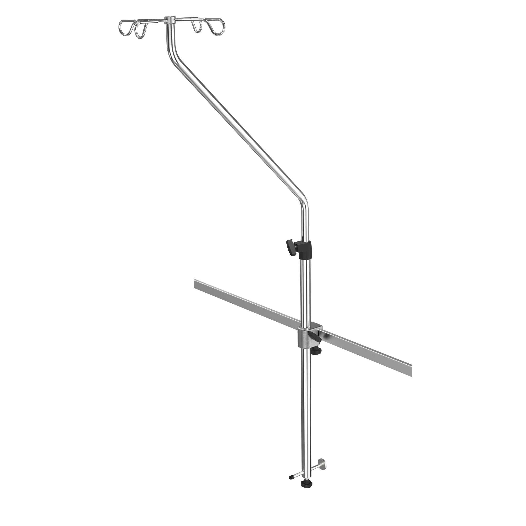 Infusionsstativ (abgewinkelt) f. Gerätenormschiene