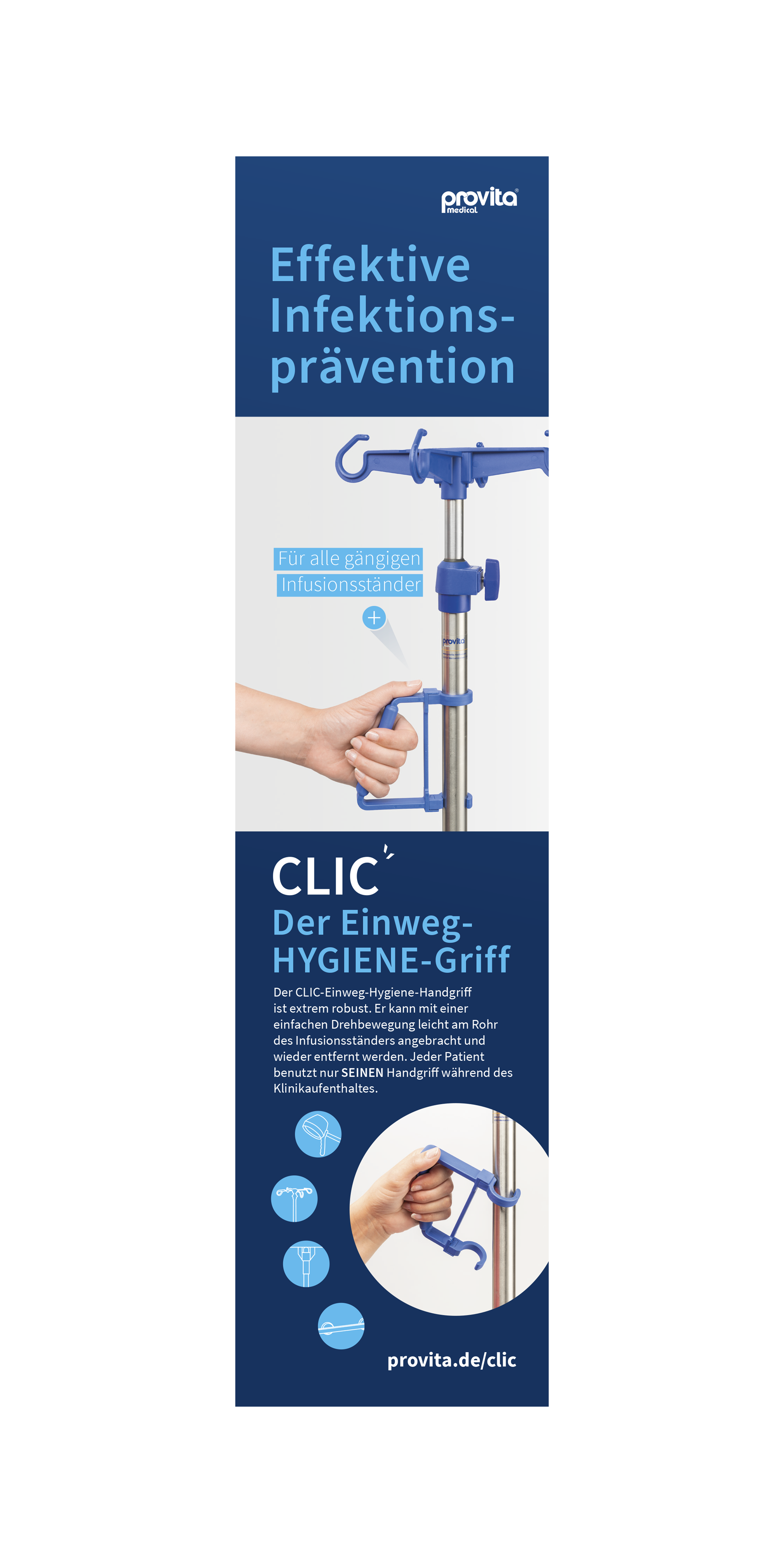 Hygieneschiebegriff "CLIC"