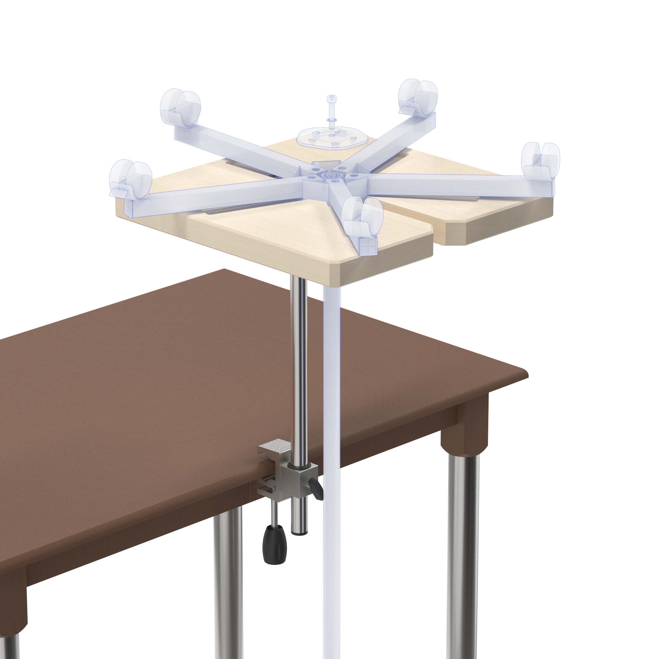 Height-adjustable mounting device