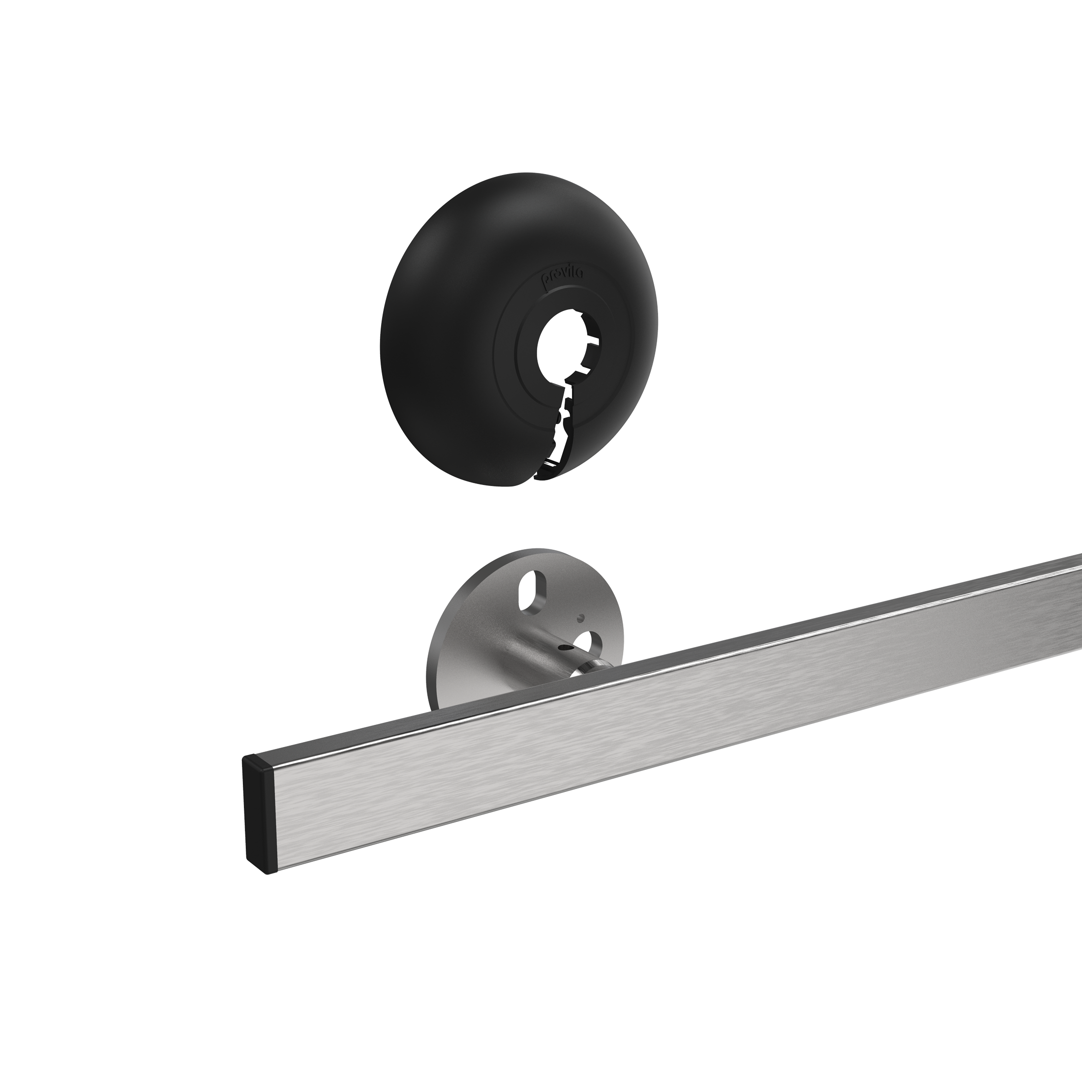 Wall rail (standard bar) with Clip-cover