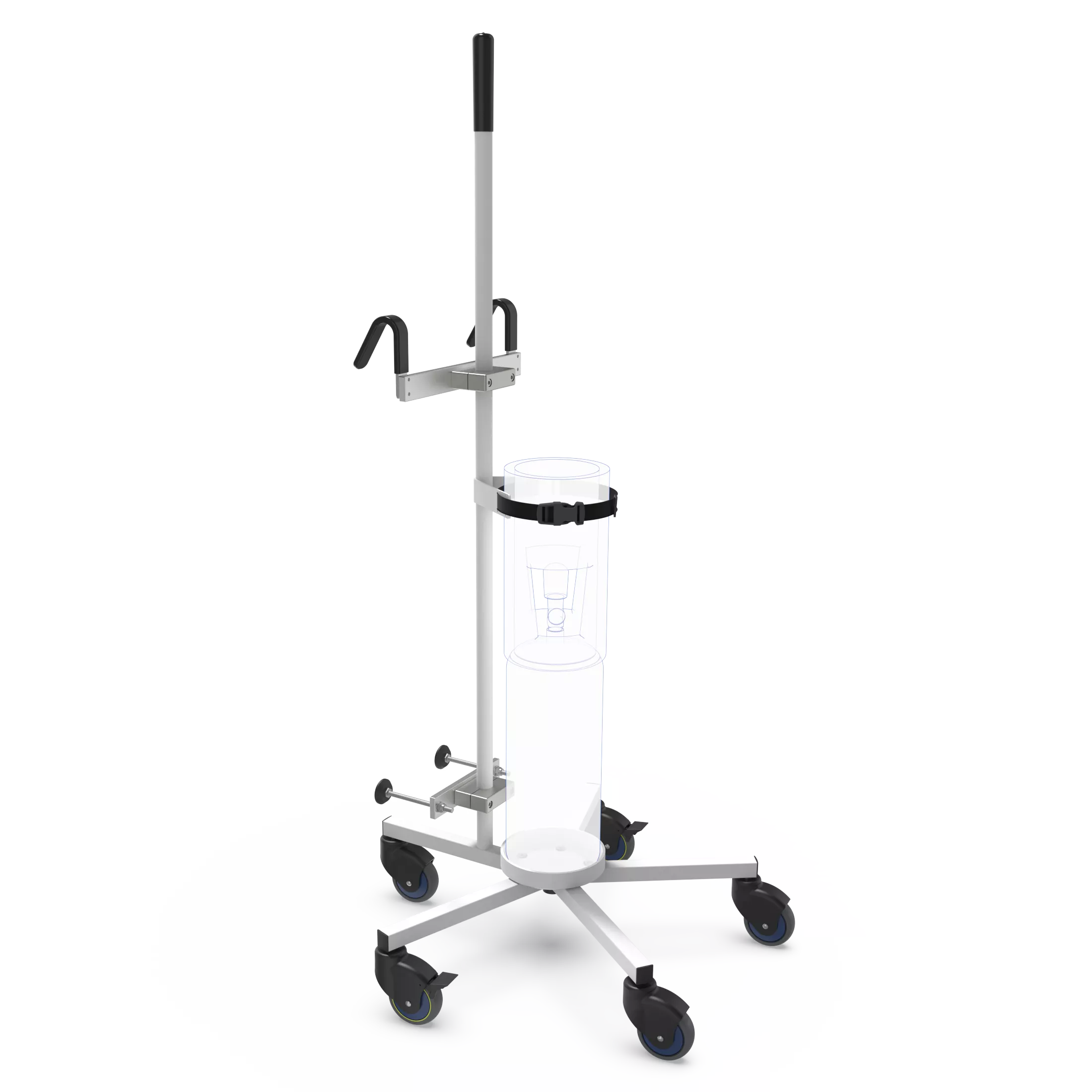 Móvil soporte para botella de oxígeno