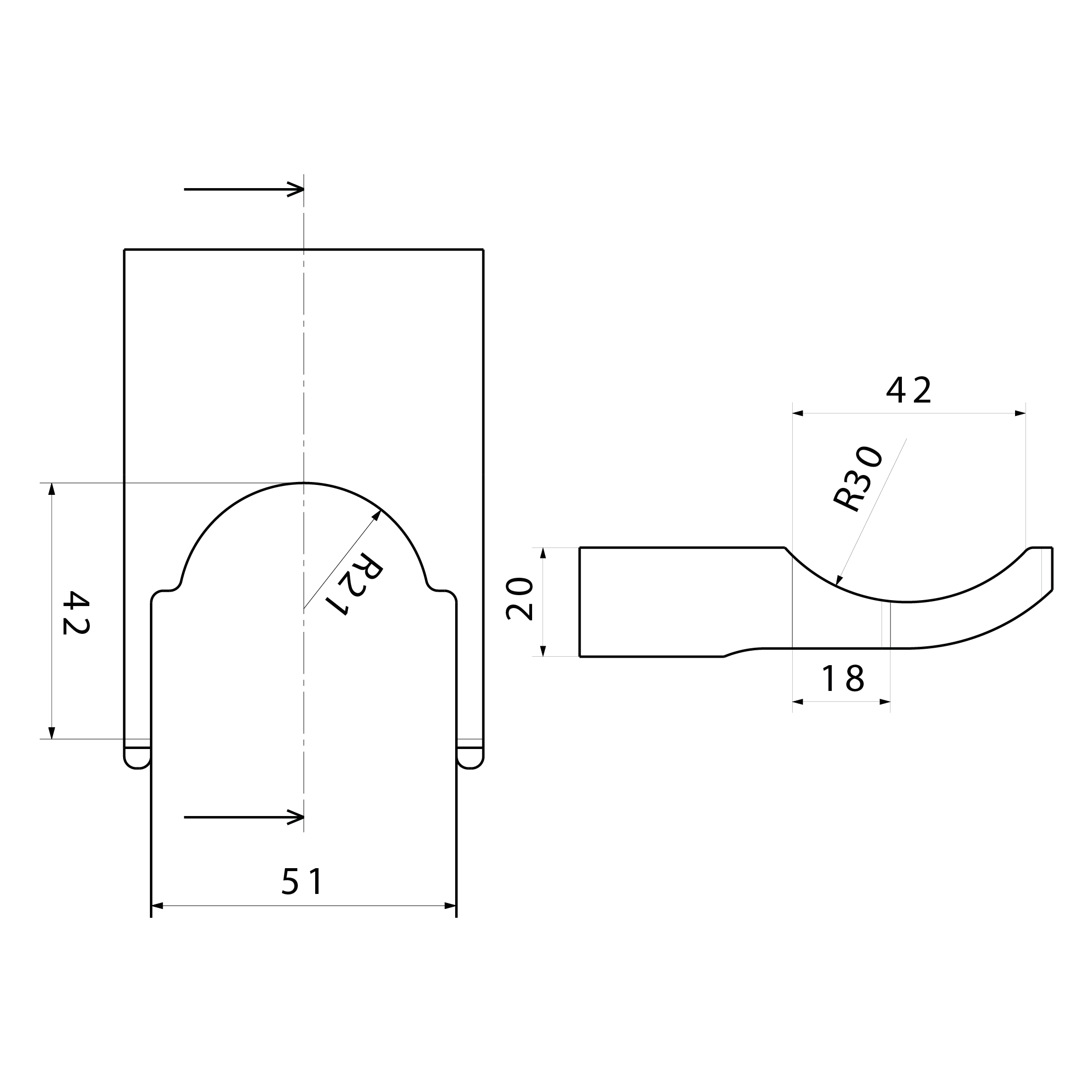 Plug holder 42 mm 