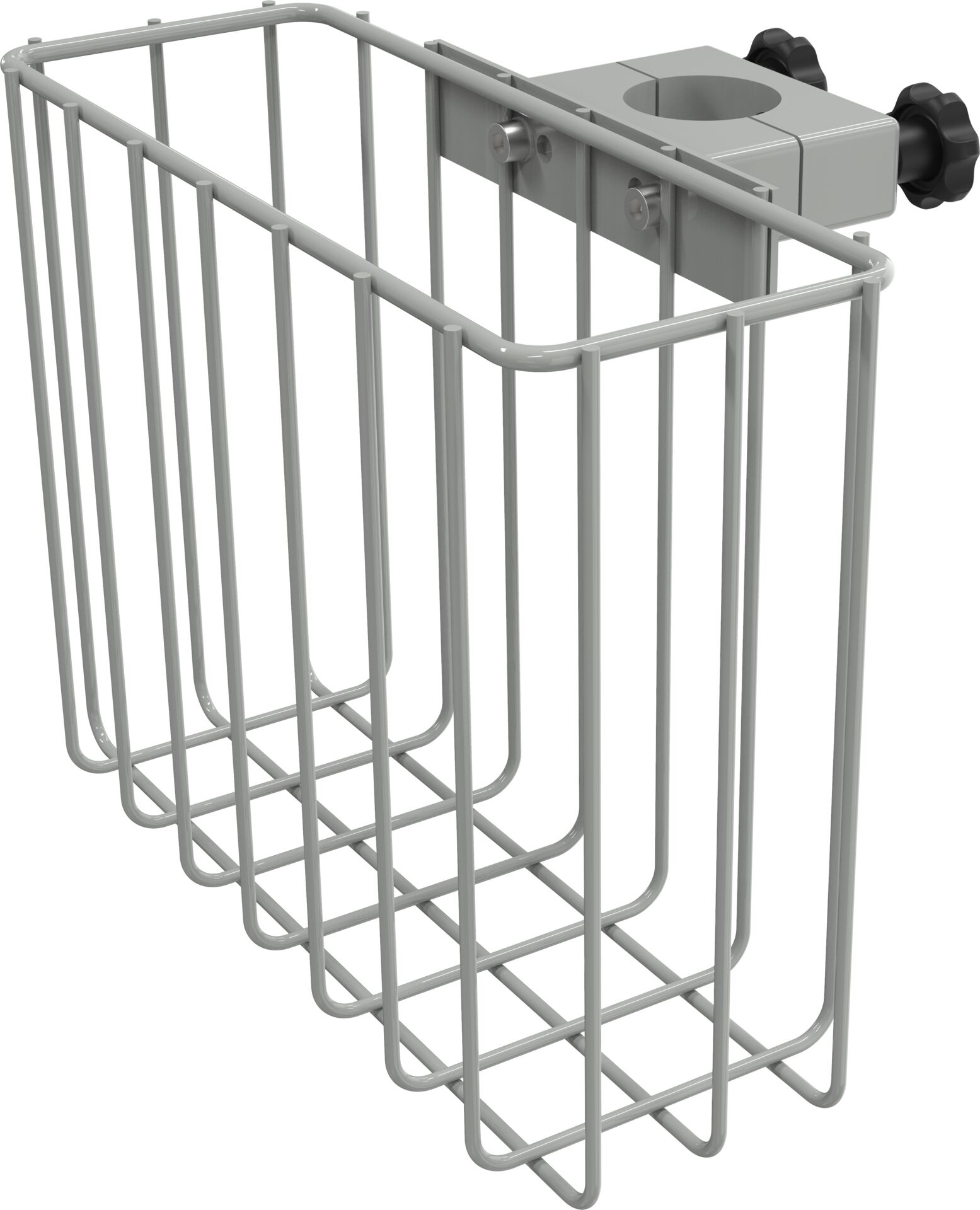 Screw-on storage basket