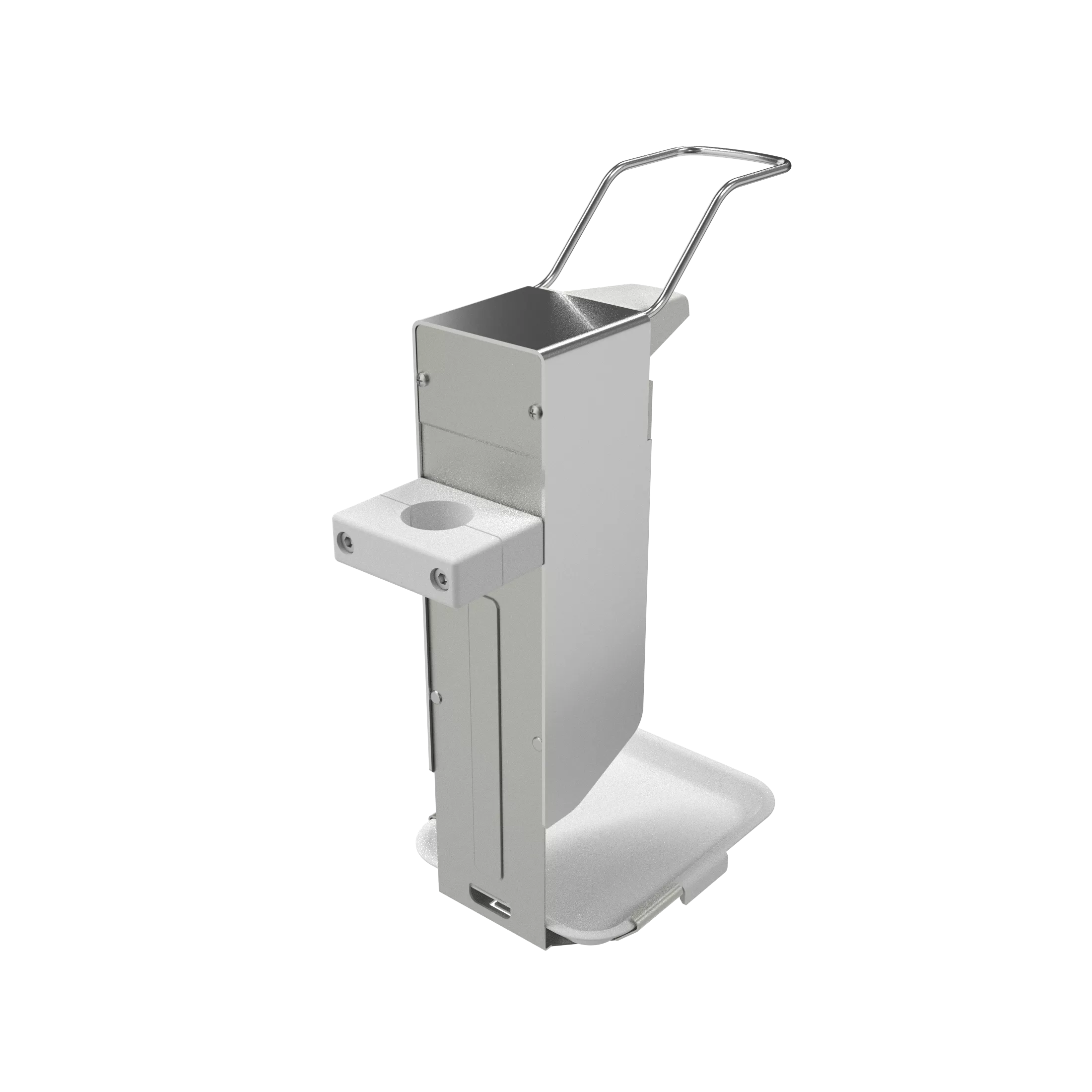 Disinfectant dispenser with drip tray