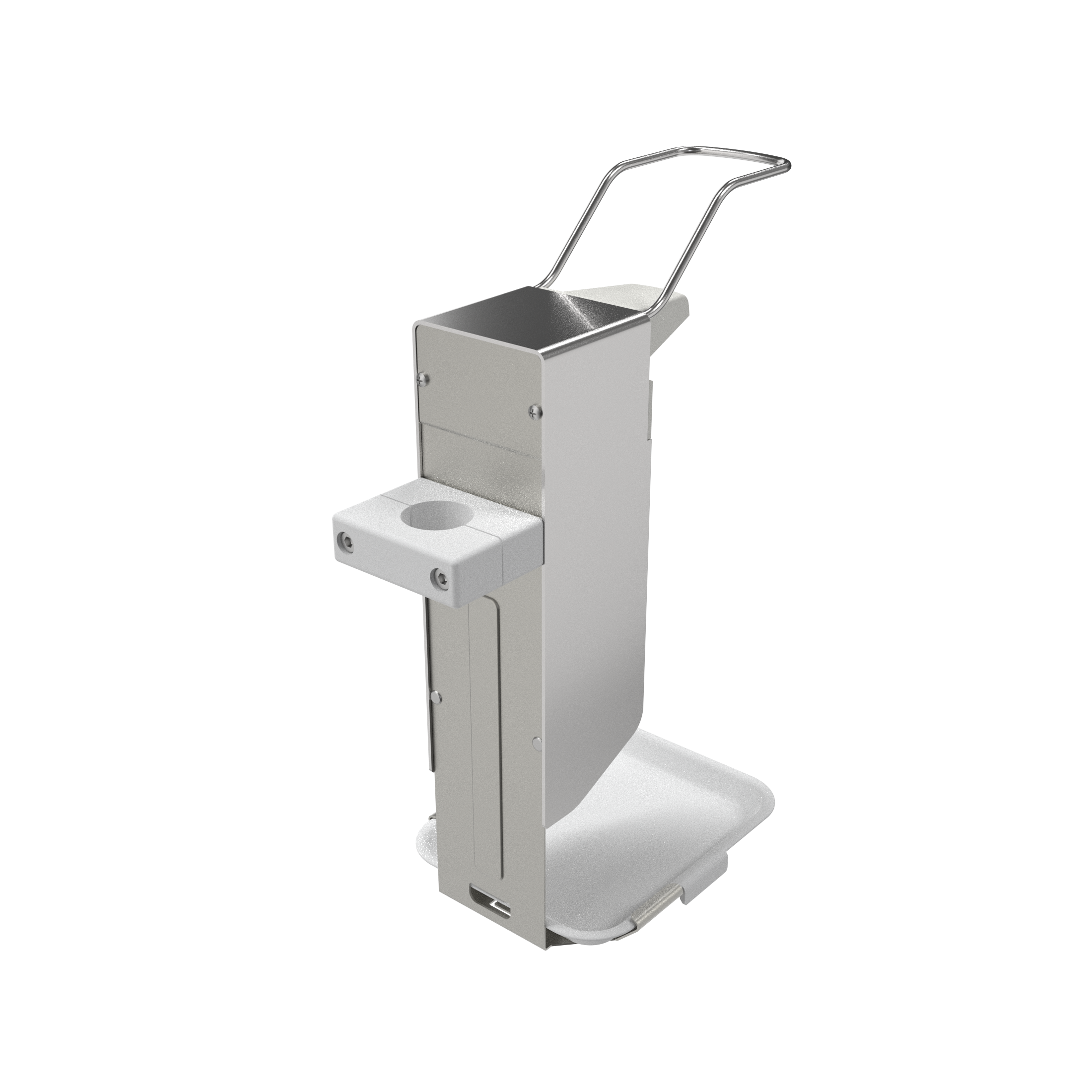 Disinfectant dispenser with drip tray