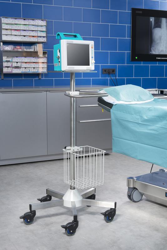 Stationary ICU device cart